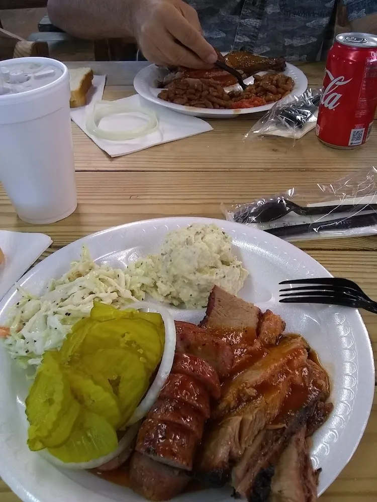 2 Meat Plate with Sausage & Brisket