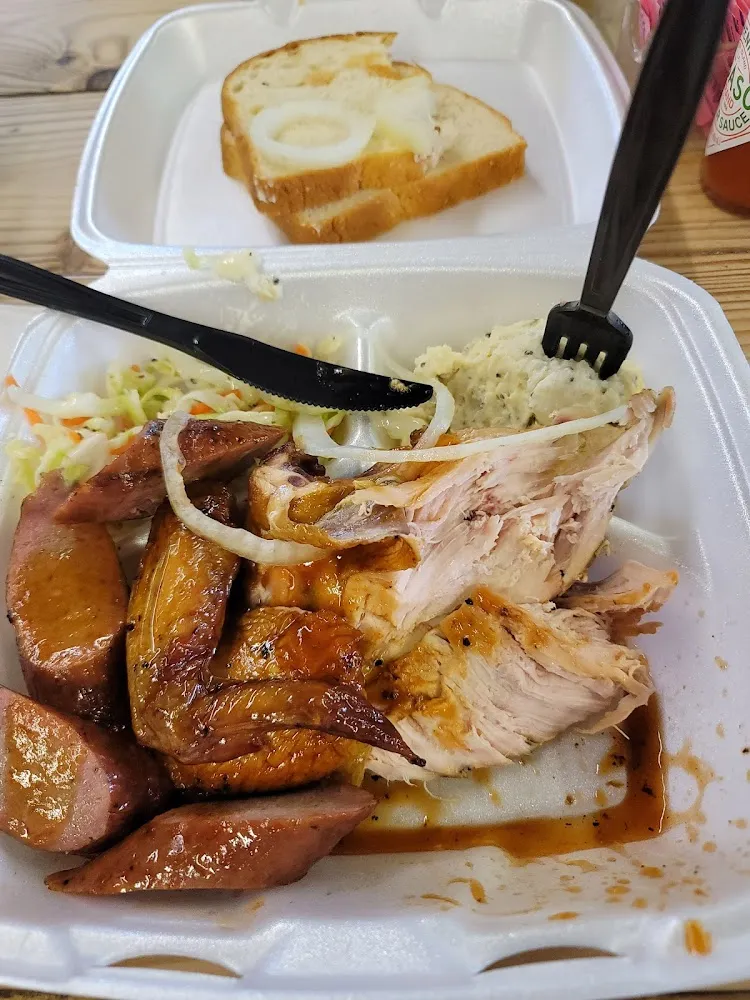 Brisket Ribs Sausage Platter