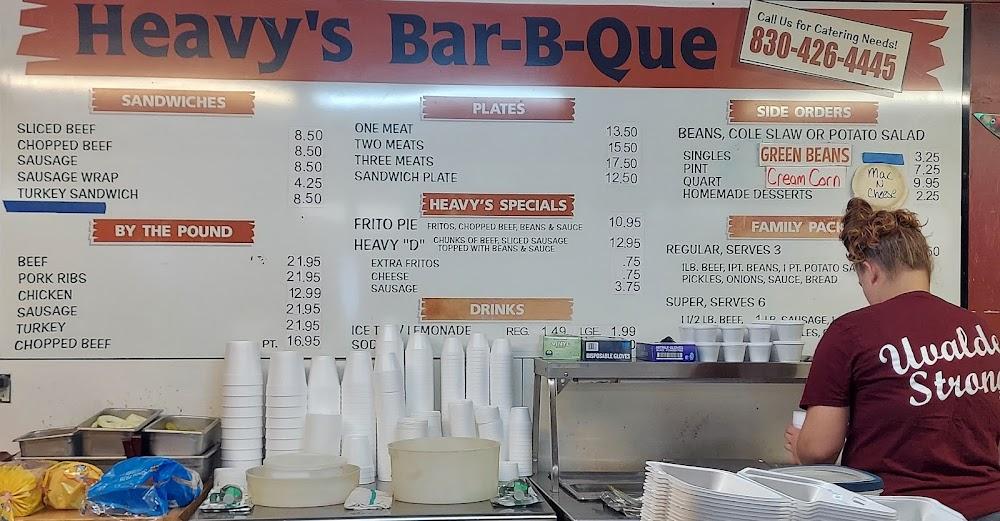 Heavy's Bar B Que Menu image 4